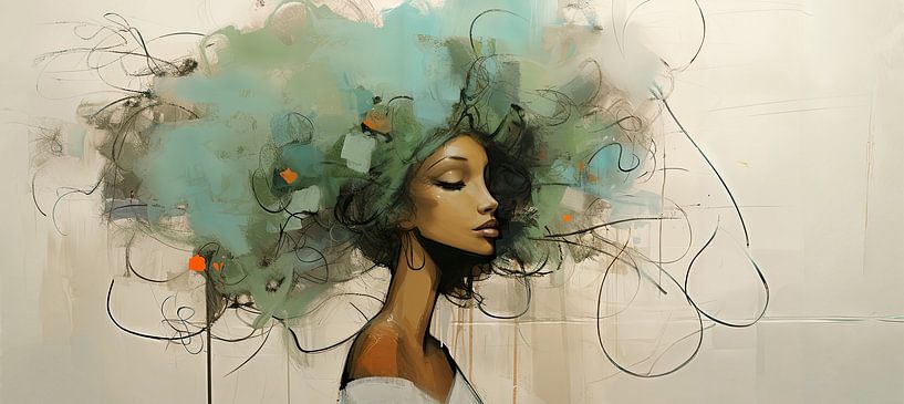 Head with Thoughts van De Mooiste Kunst