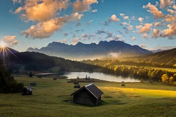 Mountain lake in the Bavarian Alps by Dieter Meyrl