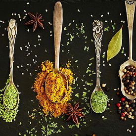 Still life with herbs for kitchen and restaurants . by Saskia Dingemans Awarded Photographer