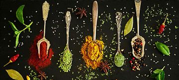 Still life with herbs for kitchen and restaurants .