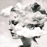 Head in the clouds portrait
