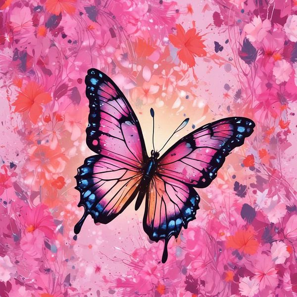 Roze vleugels in de zon: een ode aan schoonheid van ButterflyPix