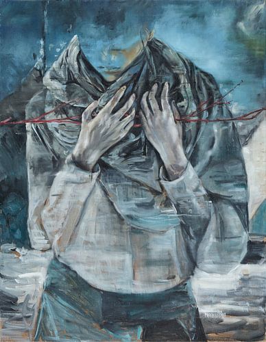 DAME IM BLAUEN NEBEL