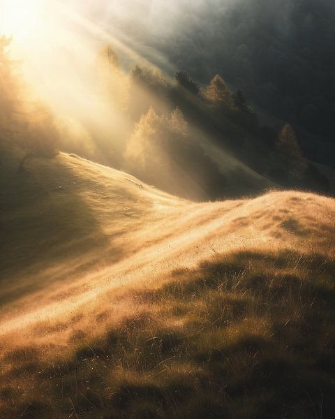 Gouden herfst van fernlichtsicht