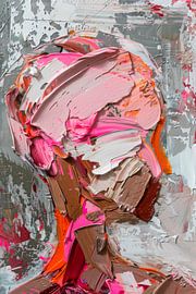 Colourful portrait in profile view by Poster Art Shop