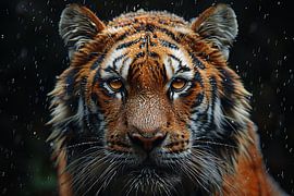 Regenschauer auf Tiger von Art & Soul Creations