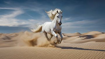 Wit wild paard van Harry Cathunter