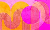 Abstracte moderne geometrie in neon