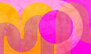 Abstrakte moderne Geometrie in Neon