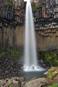 Svartifoss; a remarkable waterfall on Iceland sur Wilco Berga