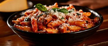 Penne met tomatensaus en parmezaan van Poster Art Shop