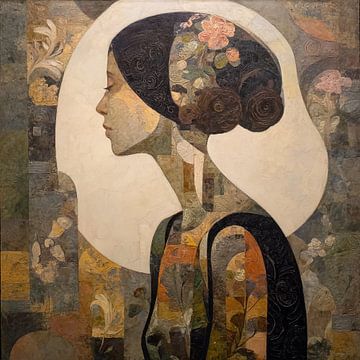 Abstract Portret Vrouw van Kunst Kriebels