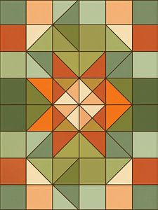 Geometrische Muster in warmen Farben