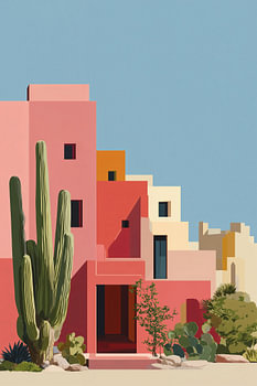 Urban Desert in Pastels no. 3