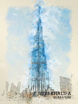 Burj Khalifa van Printed Artings