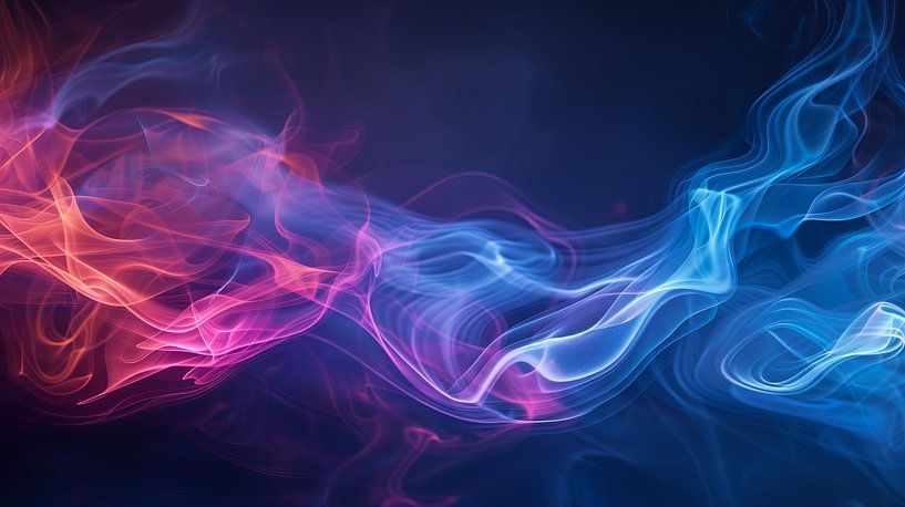 Colourful smoke on a dark background by de-nue-pic