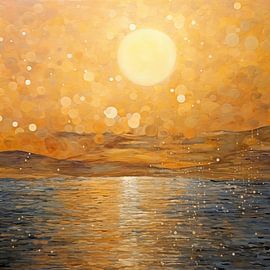 Coucher de soleil de l'heure d'or sur Whale & Sons