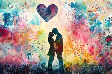 Love enveloped in abstract colours by Art & Soul Creations