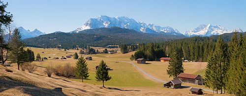 Landschap bij Krün in Wallgau