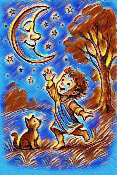 In the moonshine ( children's song in the picture ) by Jose Lok