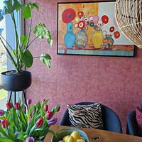 Kundenfoto: Super buntes Stillleben mit Blumen von Studio Allee, auf leinwand
