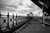 Das Opernhaus von Sydney in Schwarz-Weiß