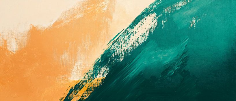 Abstract waves in soft colours by Poster Art Shop