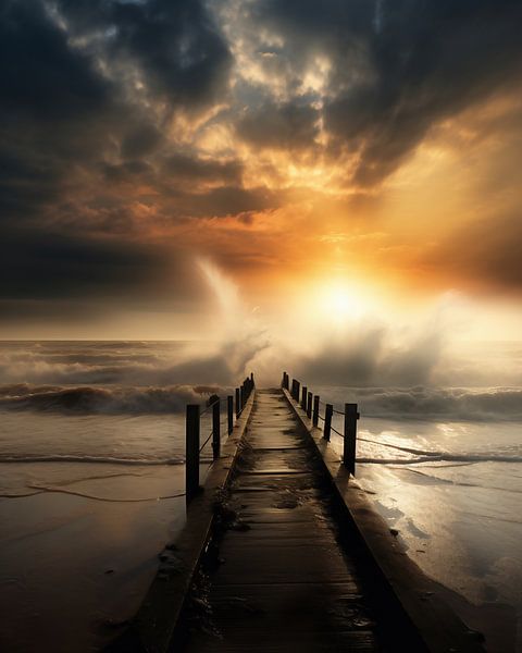 Dramatische Stimmung an der Küste von fernlichtsicht