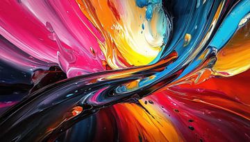 Abstracte unieke kleuren panorama van TheXclusive Art
