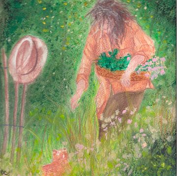 In the garden with the company of Billy. by moments in watercolors