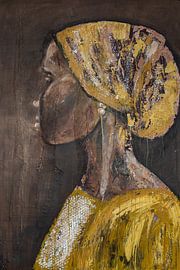 Afrikaanse vrouw- Dayamar van Willie Roosenbrand Art