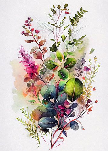 Aquarel natuur kunst