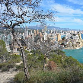 Vue sur Benidorm depuis la Torre d'Aguiló sur My Footprints