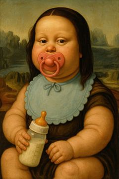 Mona Lisa reuzenbaby van Poster Art Shop