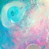 Dromerige Harmonie – serie abstracte acrylkunst in zachte pasteltinten van Femke Bender