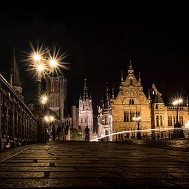 Gent bei Nacht 1 von Rick Giesbers