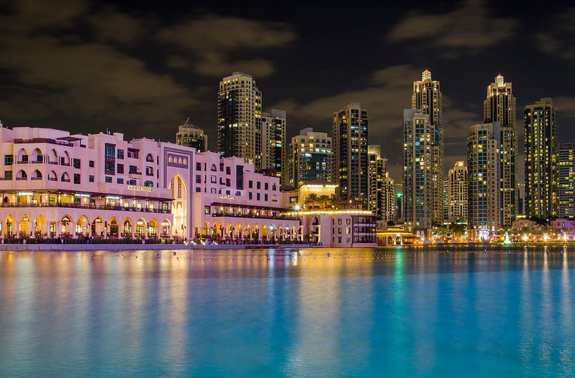 Dubai - uitkijk op de Dubai Fountain von Jack Koning