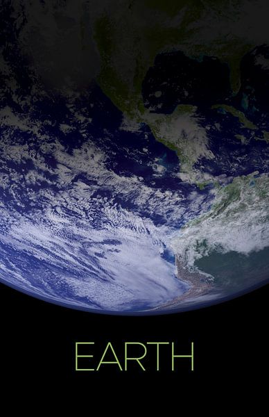 STK205469S-Solar system poster of Earth. by Stocktrek Images