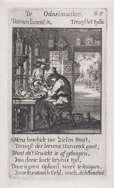 Jan Luyken, Uhrmacher, 1694 von Atelier Liesjes