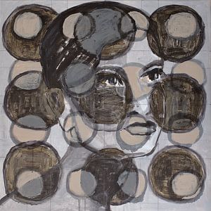 Gesicht und Kreise