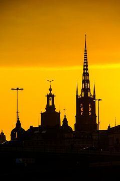 Zonsondergang in Stockholm van Lars-Olof Nilsson