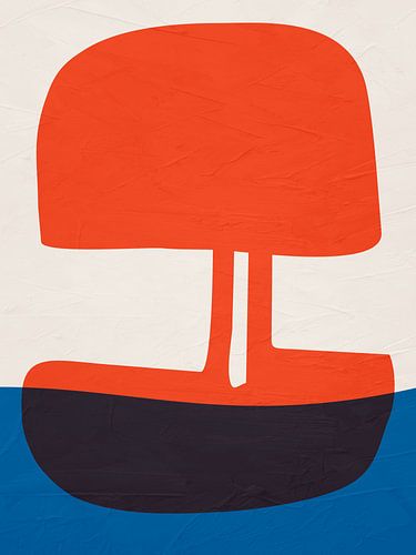 Kleurrijke geometrische organische abstracte kunst