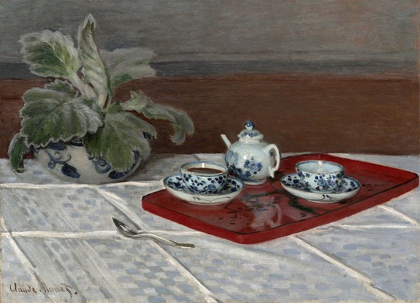 Stillleben, Teeservice, Claude Monet von Meisterhafte Meister