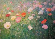 Flower Meadow Impressionism Oil Flowers by Niklas Maximilian thumbnail