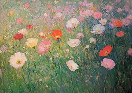 Blumenwiese Impressionismus Öl Blumen von Niklas Maximilian