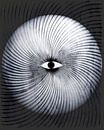 Moon Geometry Retro Art Deco Surrealism SW by FRESH Fine Art thumbnail