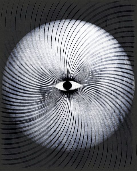 Moon Geometry Retro Art Deco Surrealism SW by FRESH Fine Art