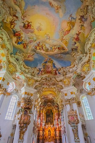 Interieur van de Wieskirche