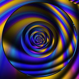 gold blue Circle by Claudia Gründler