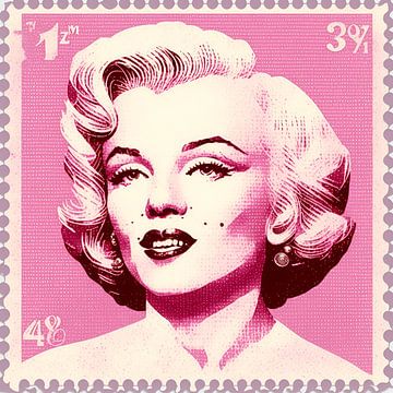 Artistieke Marilyn Postzegel van Biljana Zdravkovic